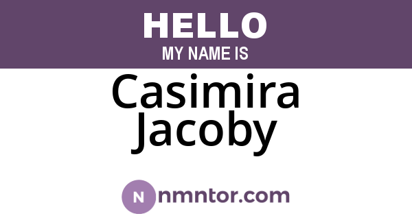 Casimira Jacoby