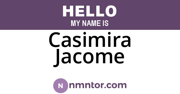 Casimira Jacome