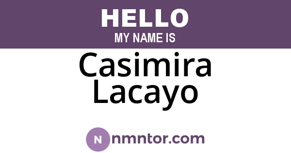 Casimira Lacayo