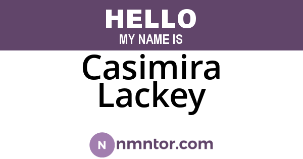 Casimira Lackey