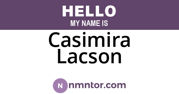 Casimira Lacson