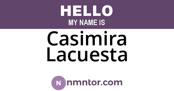 Casimira Lacuesta