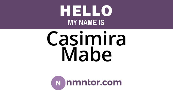 Casimira Mabe