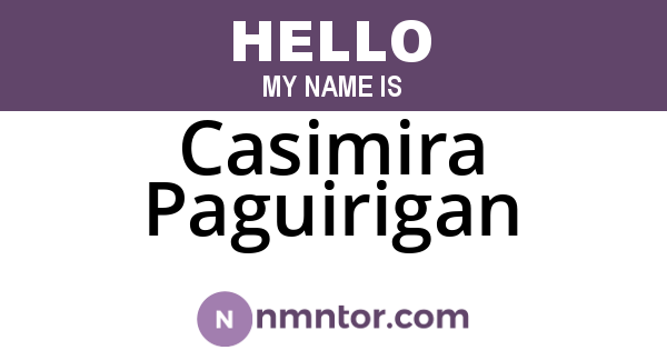 Casimira Paguirigan