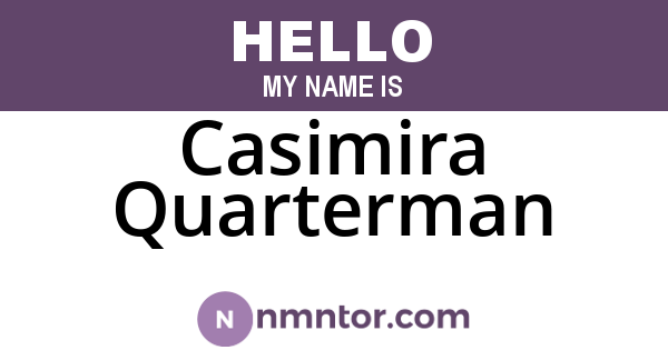 Casimira Quarterman