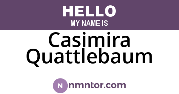 Casimira Quattlebaum