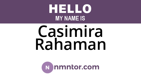 Casimira Rahaman