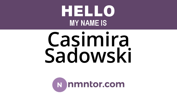 Casimira Sadowski