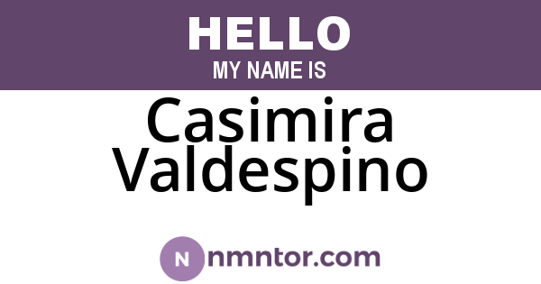 Casimira Valdespino