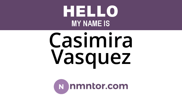 Casimira Vasquez