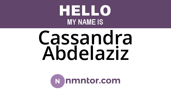 Cassandra Abdelaziz