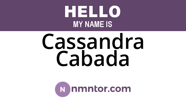 Cassandra Cabada