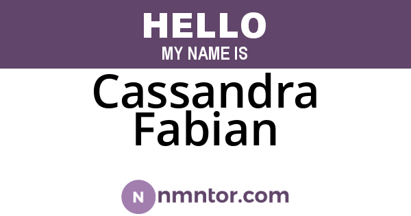Cassandra Fabian
