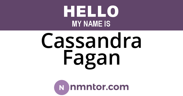 Cassandra Fagan