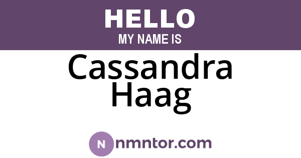 Cassandra Haag