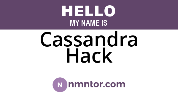 Cassandra Hack