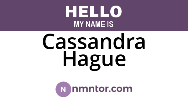 Cassandra Hague
