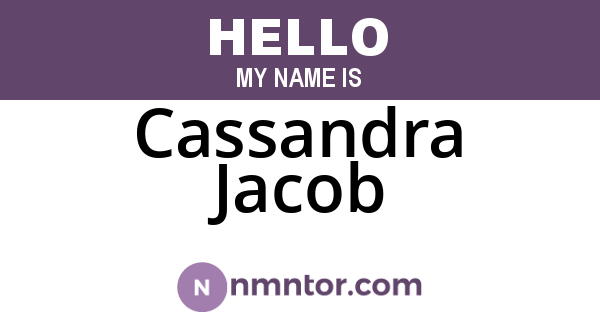 Cassandra Jacob