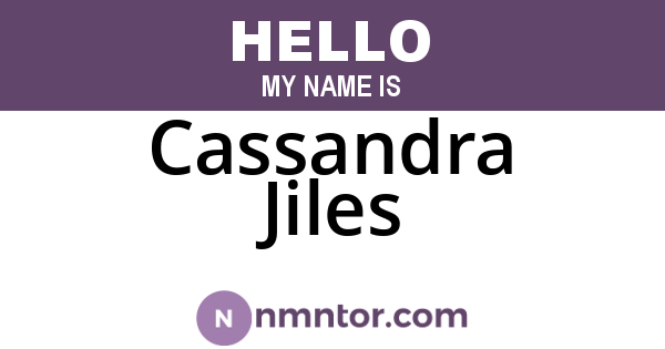 Cassandra Jiles
