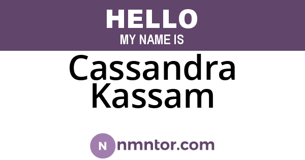 Cassandra Kassam