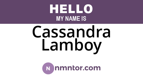 Cassandra Lamboy