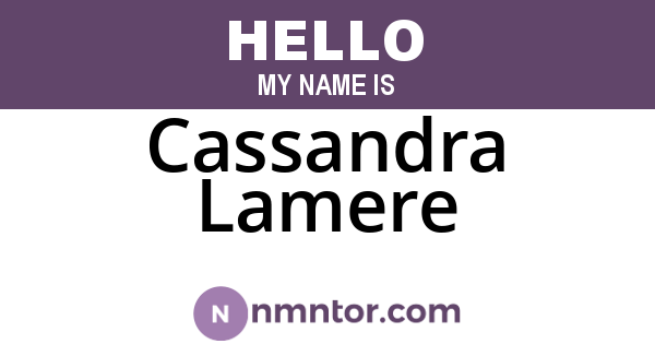 Cassandra Lamere