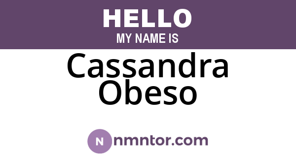 Cassandra Obeso