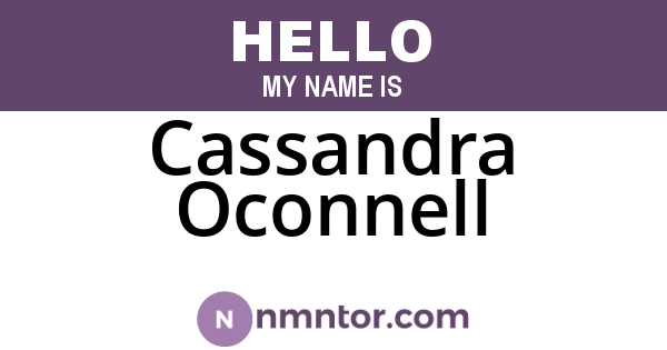 Cassandra Oconnell