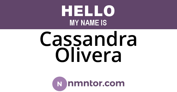 Cassandra Olivera