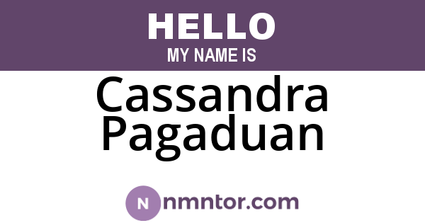Cassandra Pagaduan