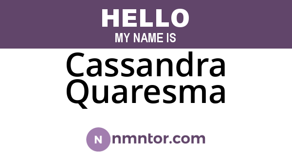Cassandra Quaresma