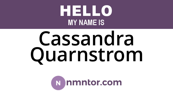 Cassandra Quarnstrom
