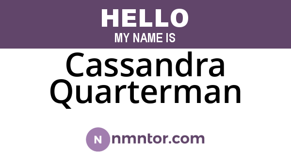 Cassandra Quarterman