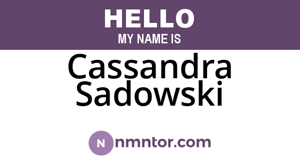 Cassandra Sadowski