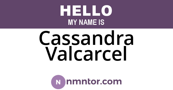 Cassandra Valcarcel