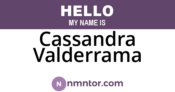 Cassandra Valderrama