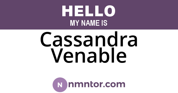 Cassandra Venable