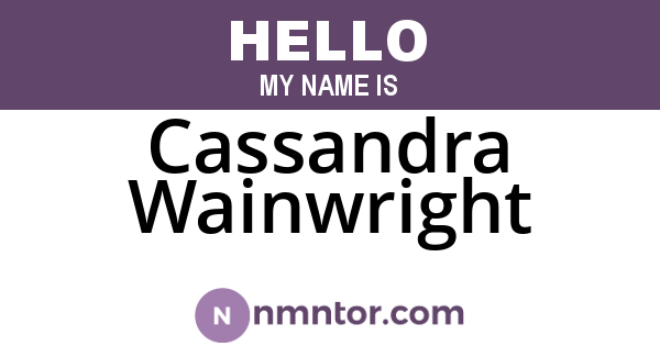Cassandra Wainwright