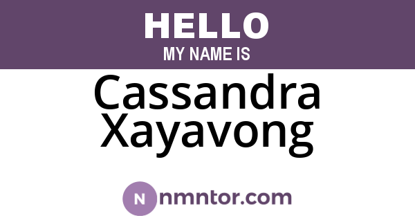 Cassandra Xayavong