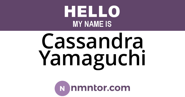 Cassandra Yamaguchi