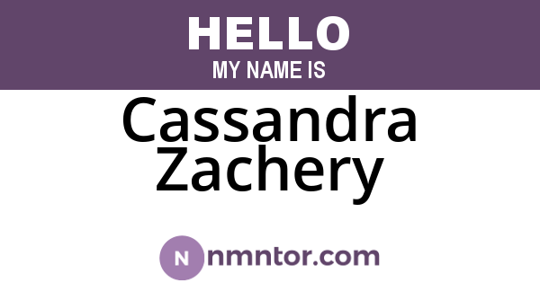 Cassandra Zachery