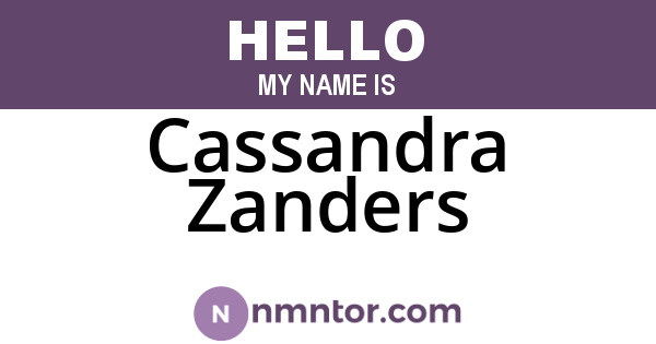 Cassandra Zanders