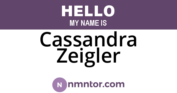 Cassandra Zeigler