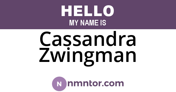 Cassandra Zwingman