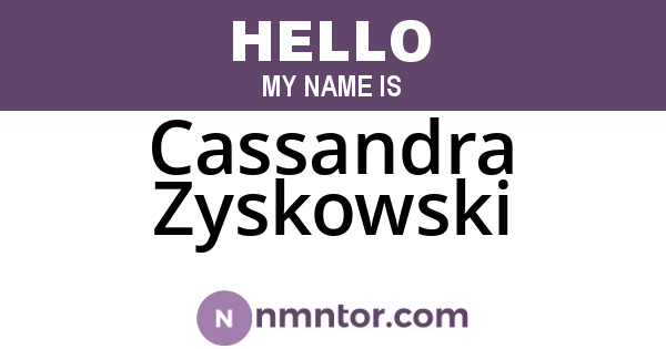 Cassandra Zyskowski