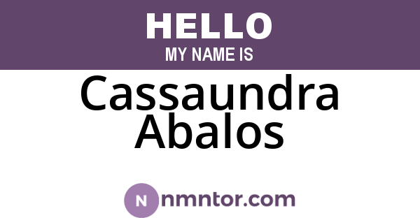 Cassaundra Abalos