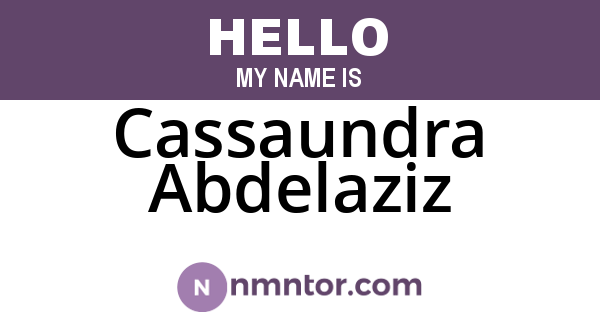 Cassaundra Abdelaziz