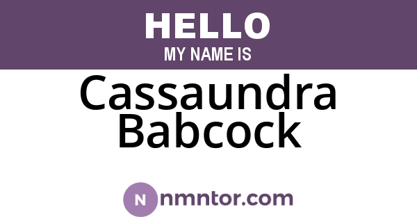 Cassaundra Babcock