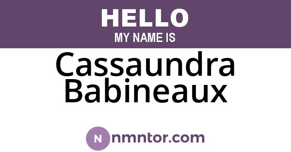 Cassaundra Babineaux