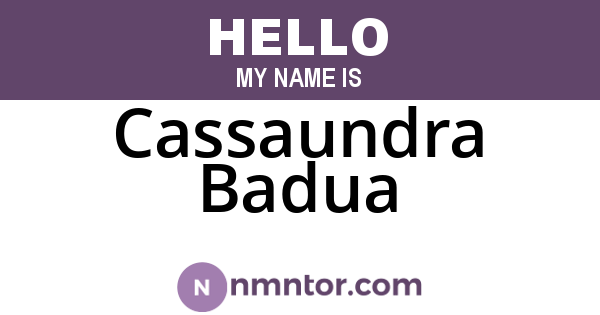 Cassaundra Badua